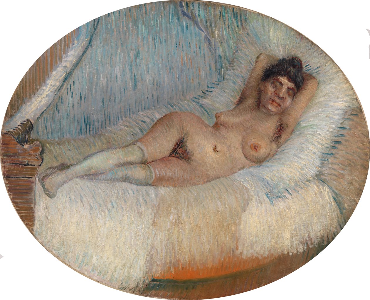Liggende naken (naken kvinne liggende på en seng) av Vincent van Gogh
