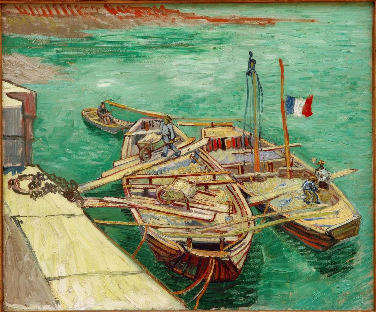 Rhonebarken av Vincent van Gogh