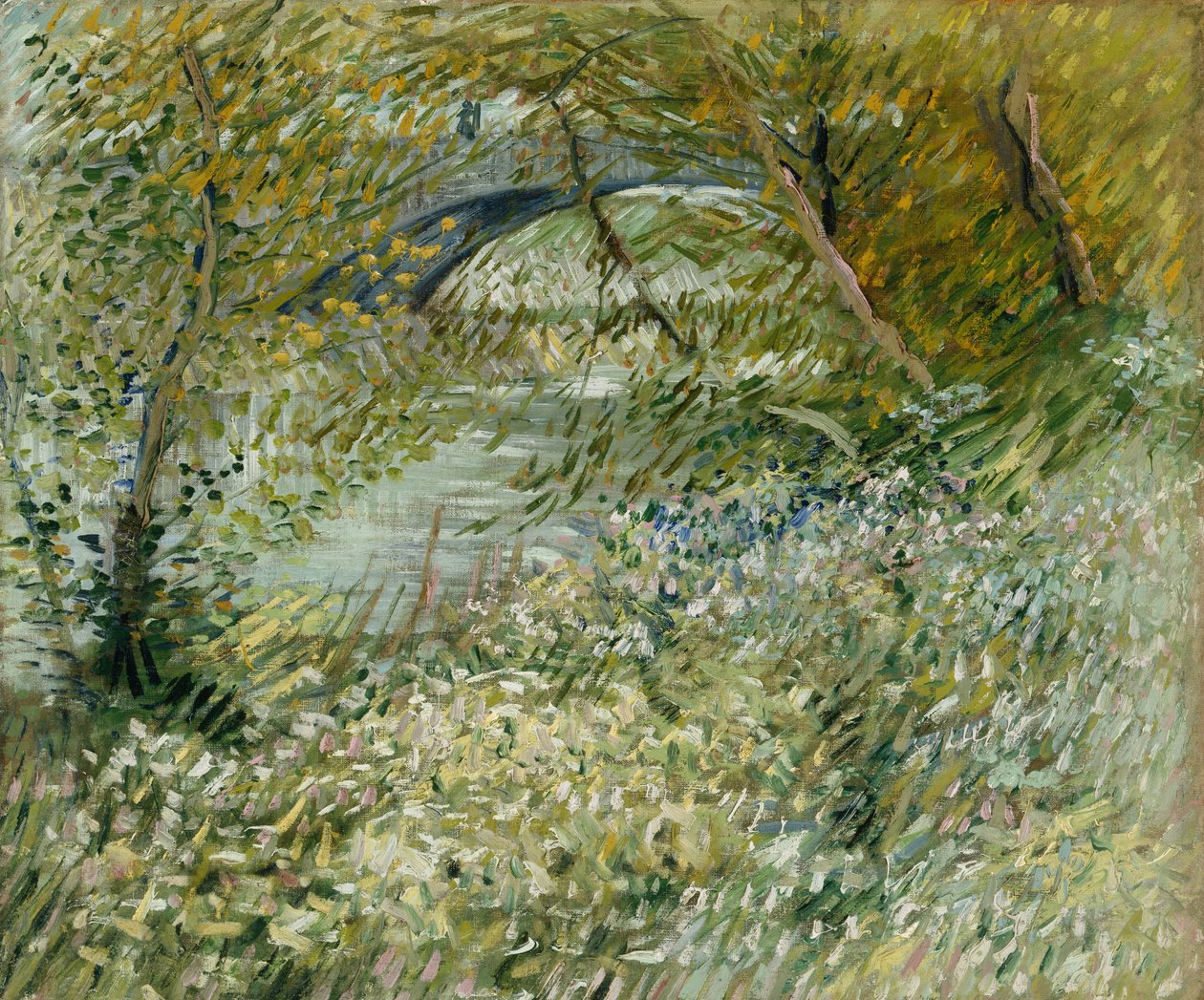 Elvebredden om våren av Vincent van Gogh