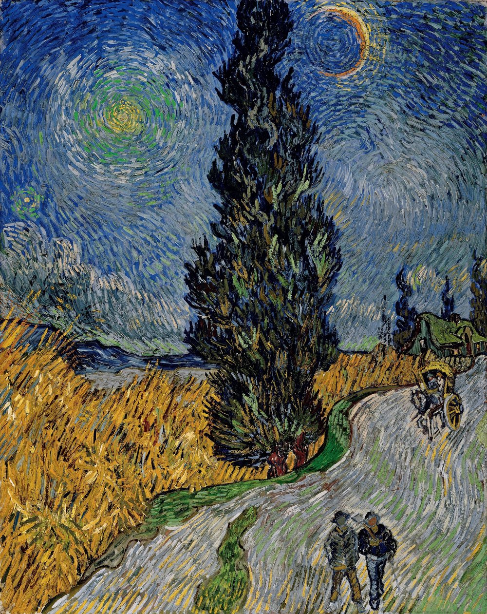 Veien med sypress og stjerne av Vincent van Gogh