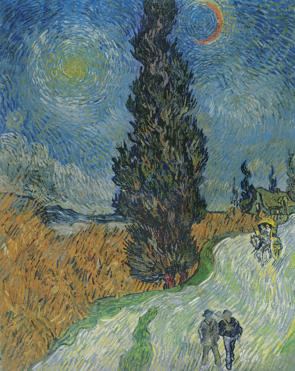 Vei med sypresser av Vincent van Gogh