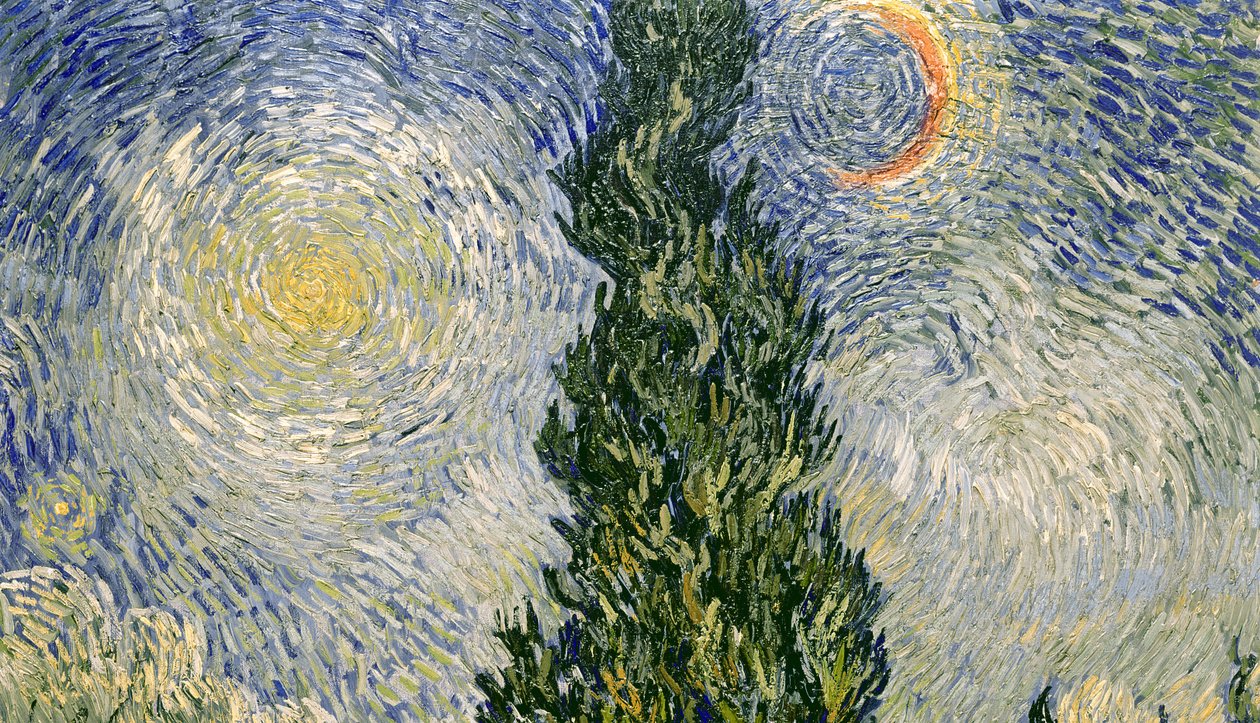 Vei med sypresser av Vincent van Gogh