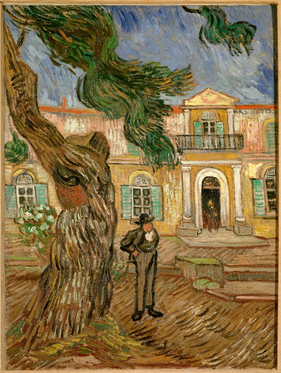 Saint Paul Hospital i Saint Remy de Provence (Saint-Remy-de-Provence). Maleri av Vincent van Gogh (1853-1890) 1889 Søn. 0,63x0,48m. Paris, musee d