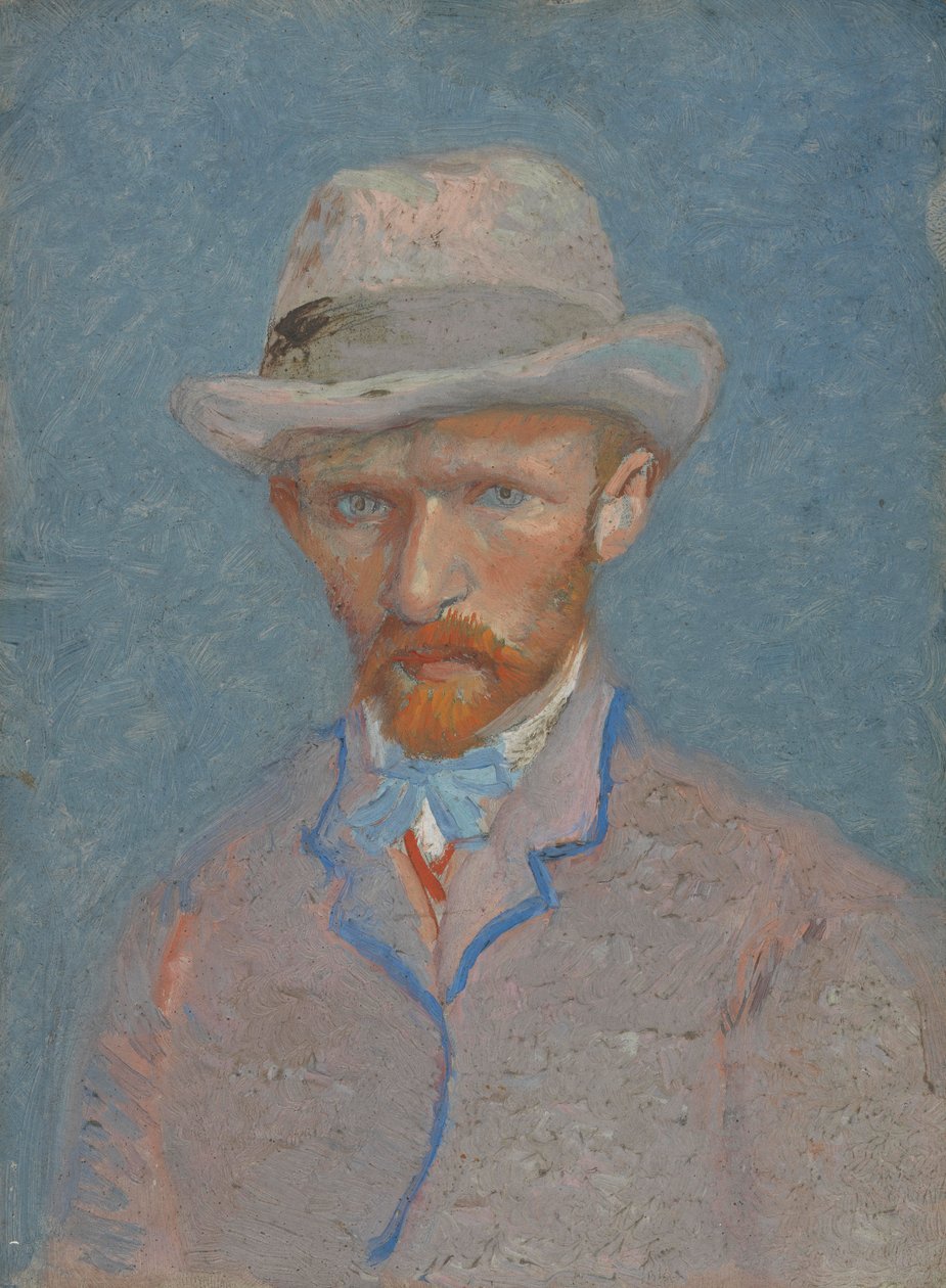Selvportrett med grå filthatt av Vincent van Gogh