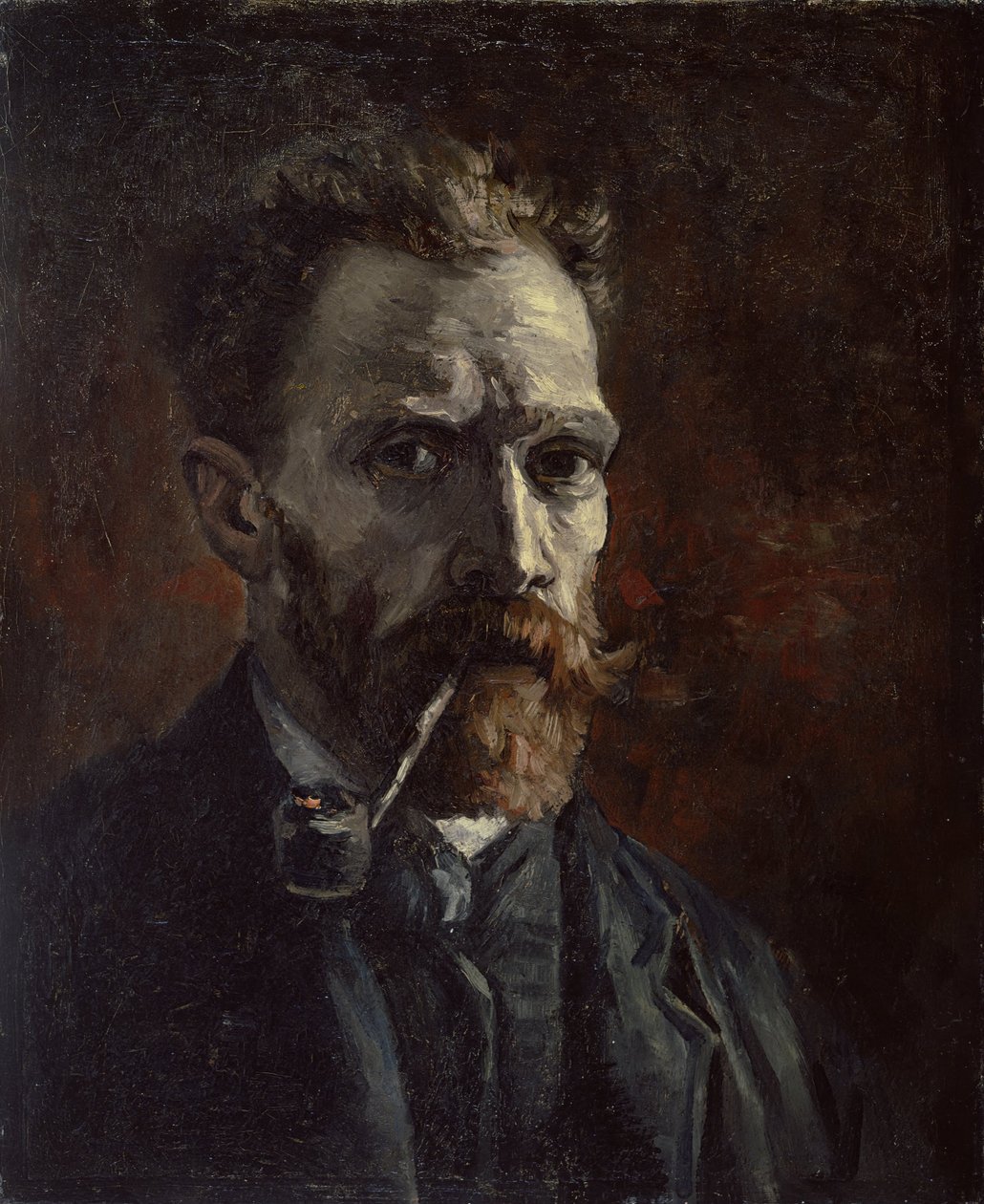 Selvportrett med pipe, 1886 av Vincent van Gogh
