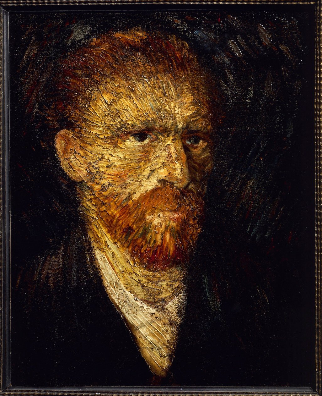 Selvportrett (olje på lerret av Vincent van Gogh