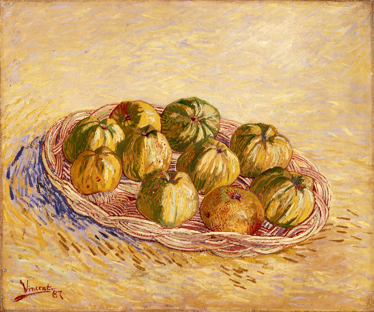 Stilleben, kurv med epler av Vincent van Gogh