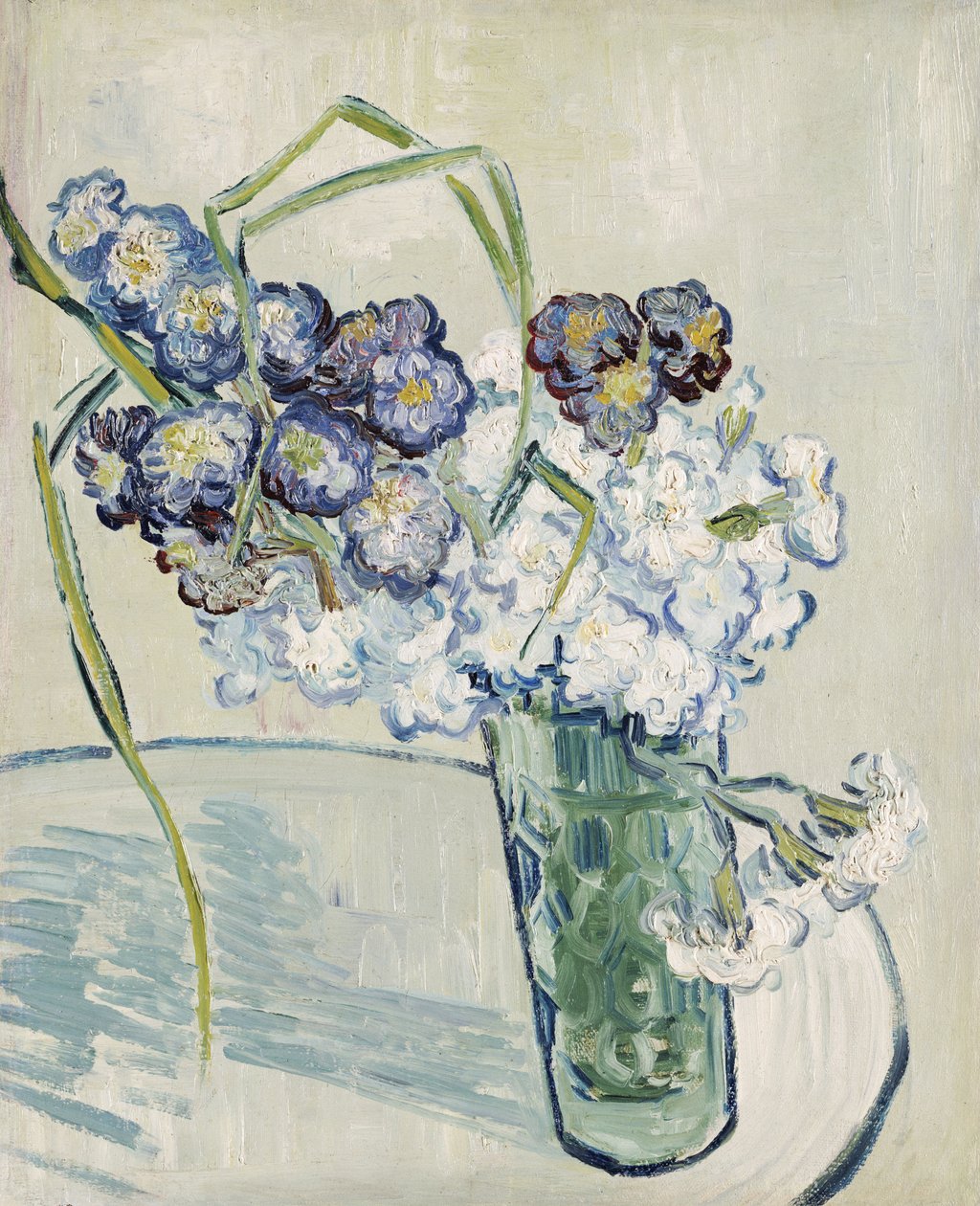 Stilleben, vase med nelliker, juni 1890 av Vincent van Gogh