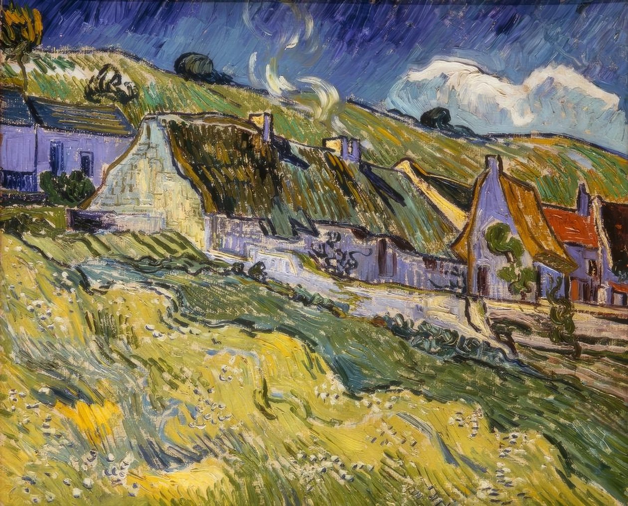 hus med stråtak av Vincent van Gogh