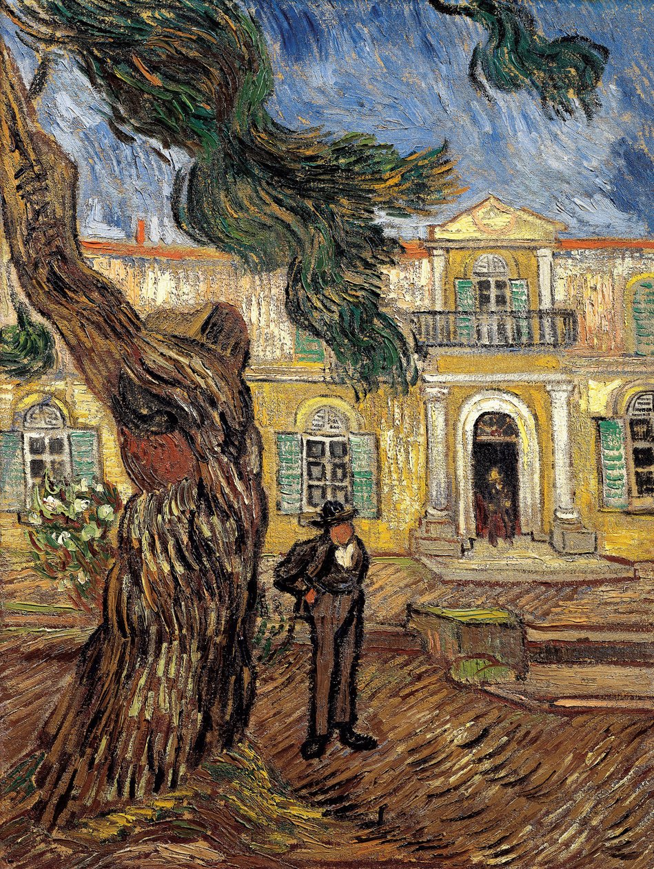 Hospital of Saint Paul i Saint Remy de Provence - olje på lerret av Vincent van Gogh