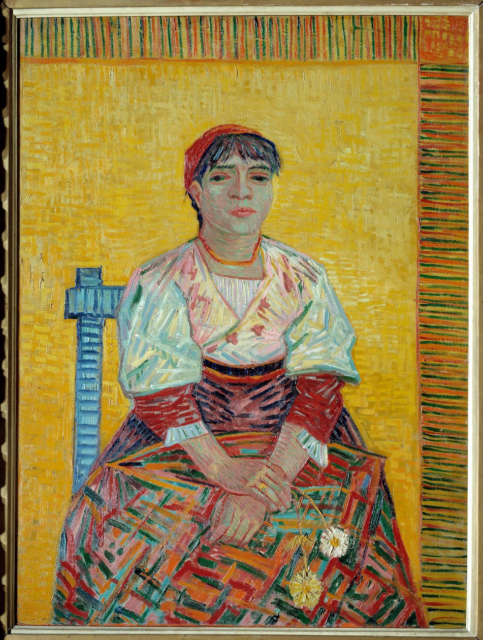Italieneren eller portrettet av Agostina Segatori, beskytter av et parisisk kabaretmaleri av Vincent van Gogh (1853-1890) 1887 Søn. 0,81x0,6 m Paris, Musee d