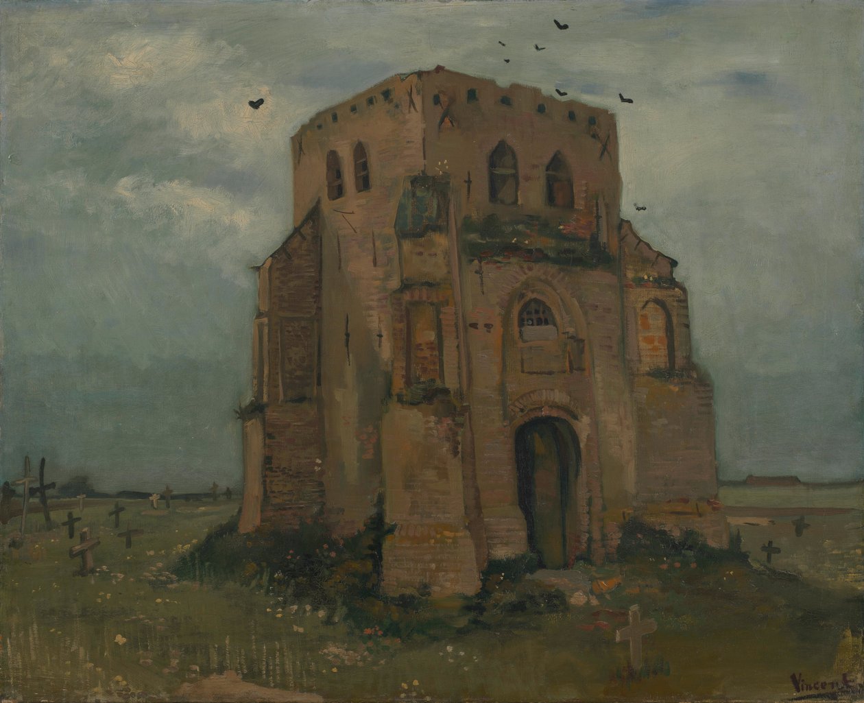 Det gamle kirketårnet på Nuenen av Vincent van Gogh