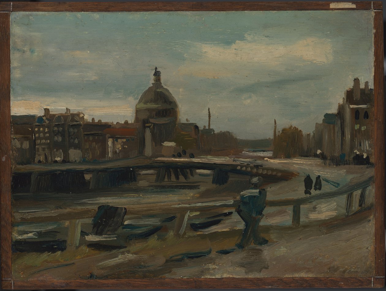 Singel nær den lutherske kirken i Amsterdam av Vincent van Gogh