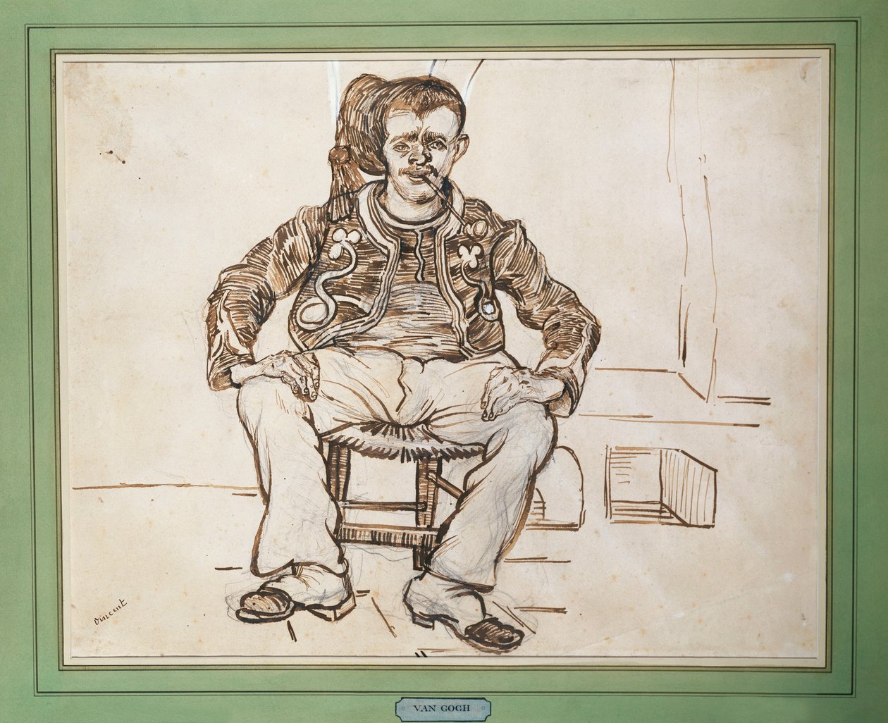 Zouave, sittende, 1888 av Vincent van Gogh