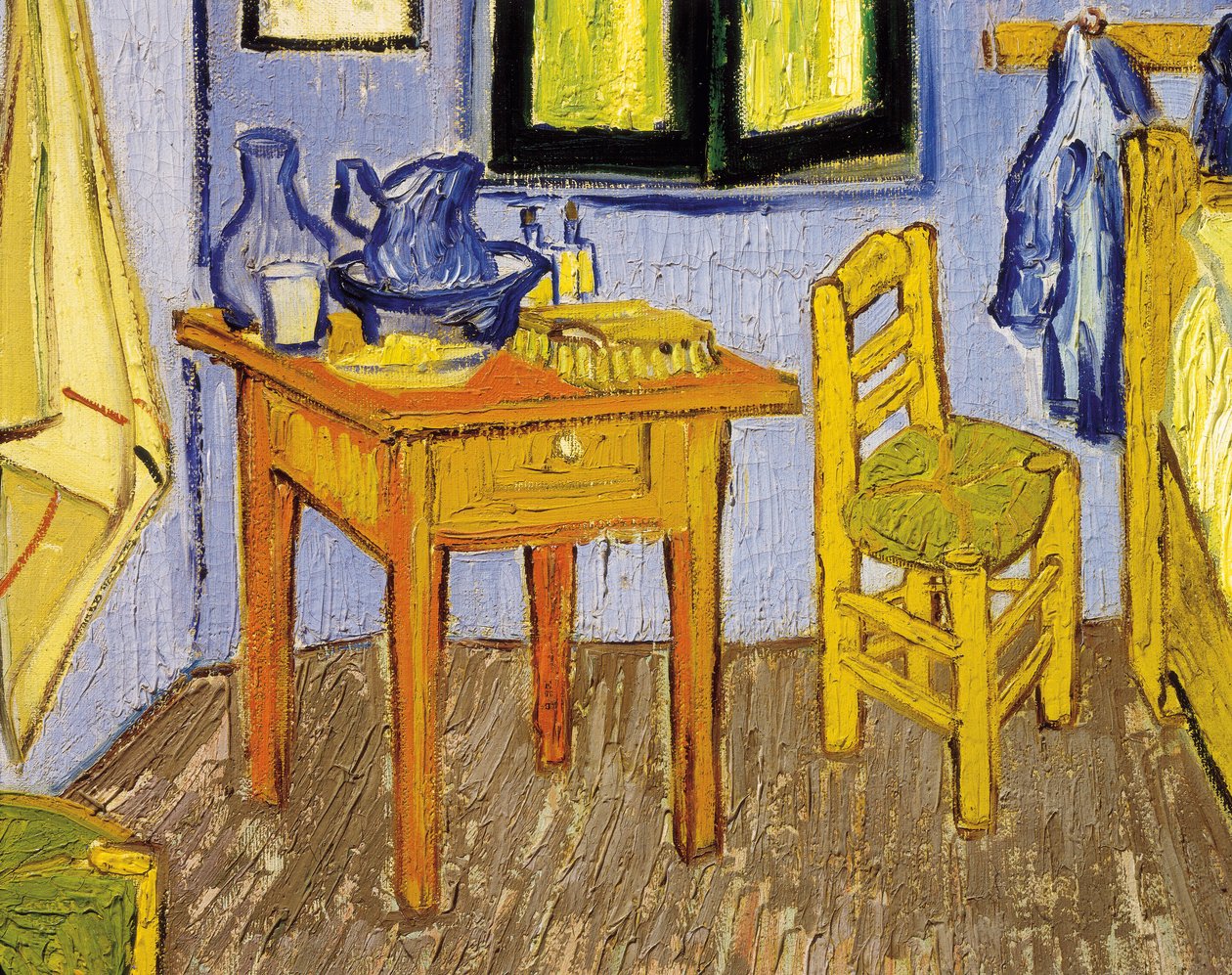 Rommet til Vincent Van Gogh i Arles (detalj) 1889 (olje på lerret) av Vincent van Gogh