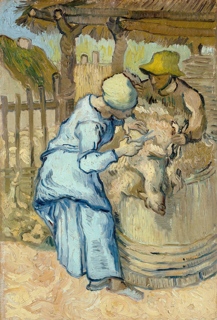 Saueklipperen etter Millet, 1889 av Vincent van Gogh