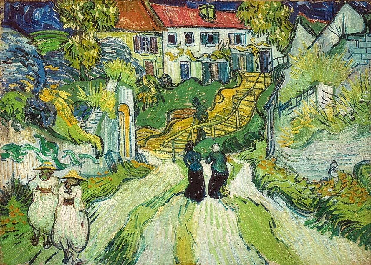 Trapp i Auvers. 1890 av Vincent van Gogh