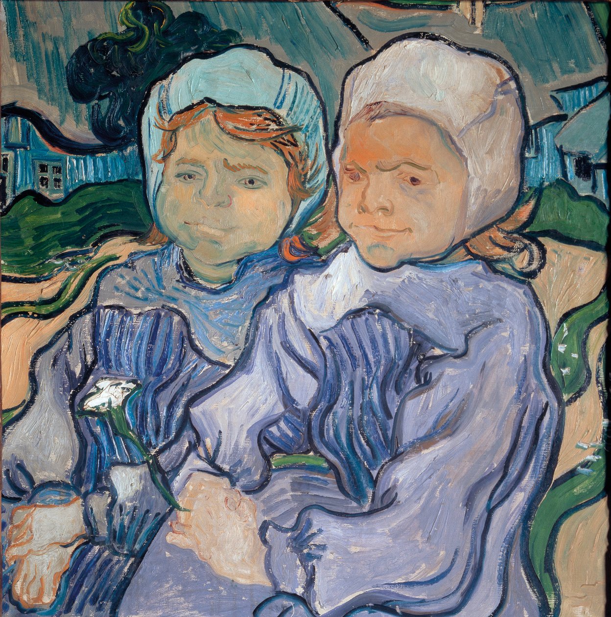 To små jenter, juni 1890 (olje på lerret) av Vincent van Gogh