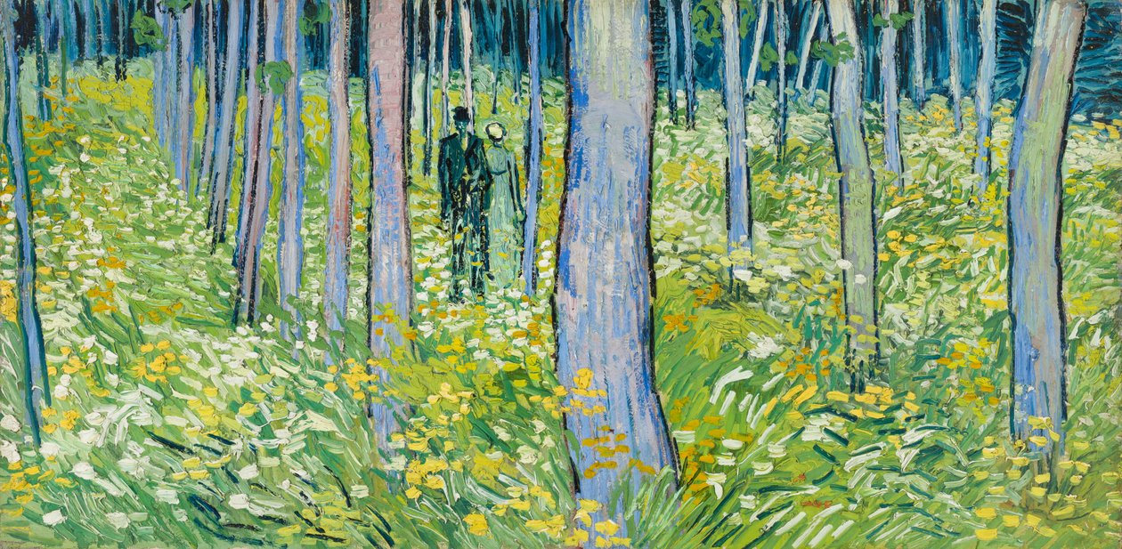 Undervekst med to figurer av Vincent van Gogh