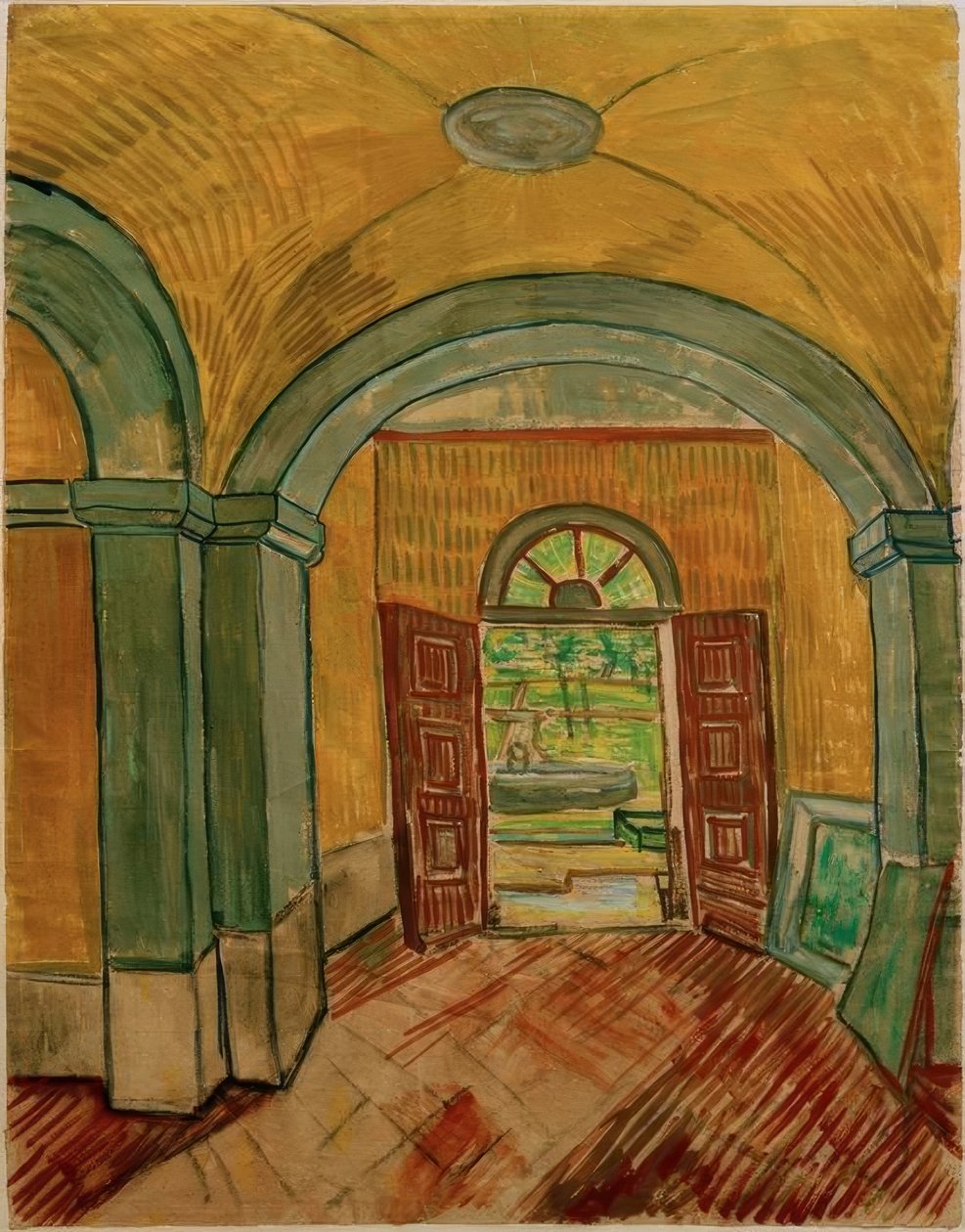 Vestibyle i sanatoriet av Vincent van Gogh