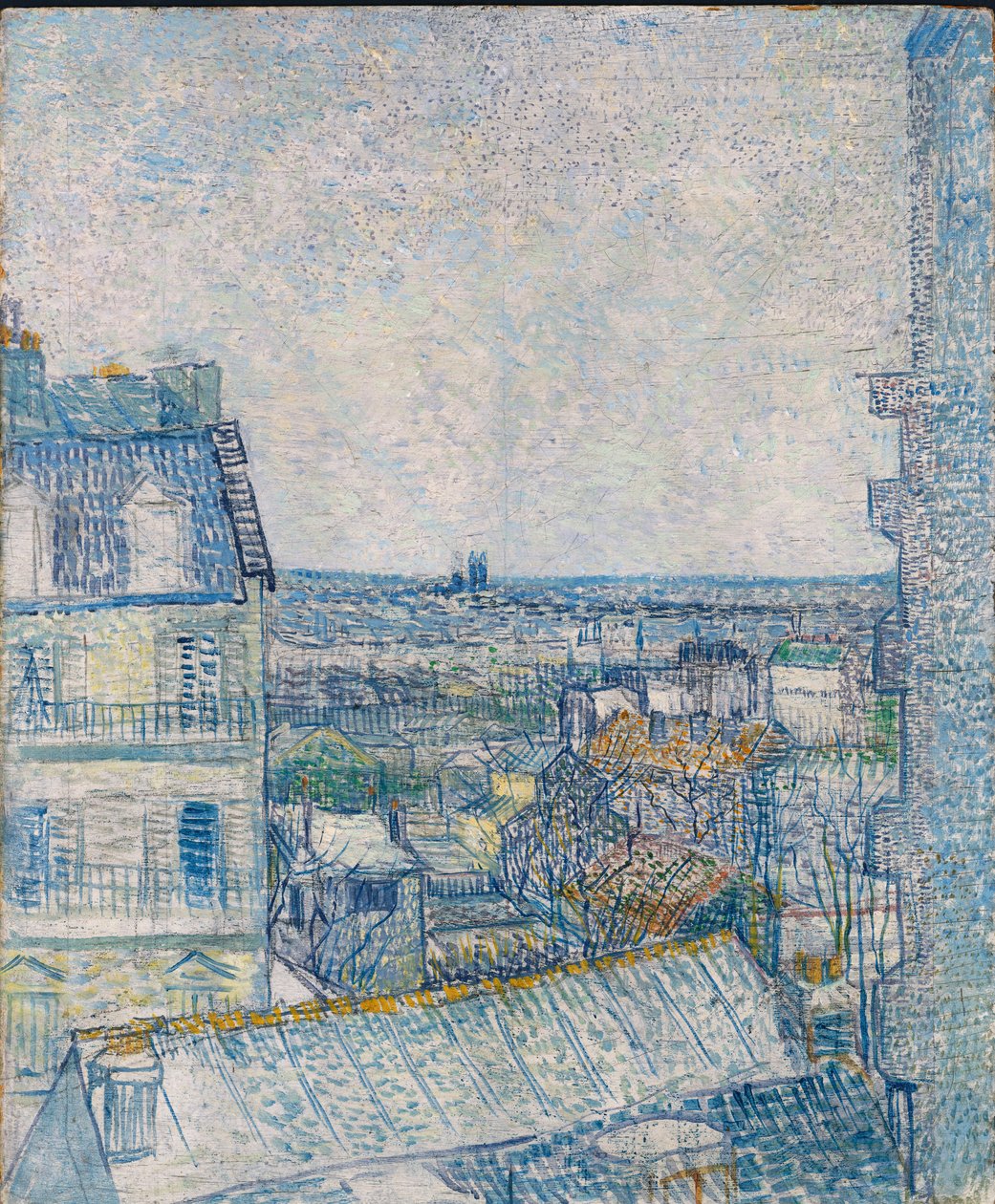 Utsikt fra kunstnerens vindu, Rue Lapic; Utsikt over kunstnerens rom, Rue Lepic, 1887 av Vincent van Gogh