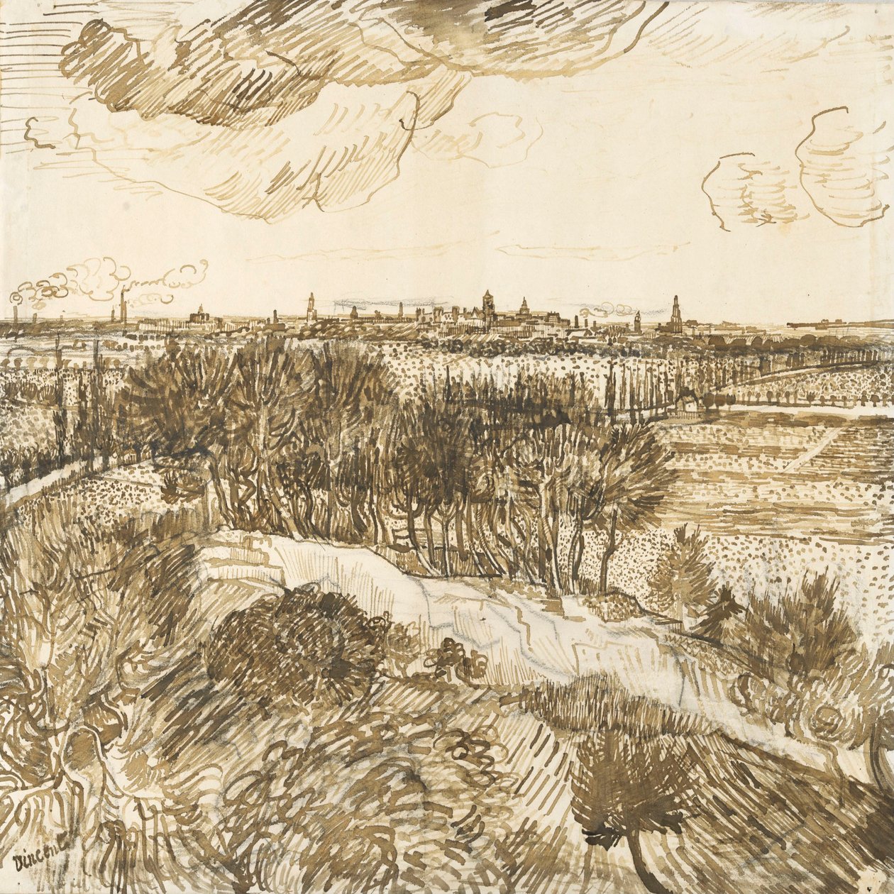 Utsikt over Arles fra Montmajour av Vincent van Gogh