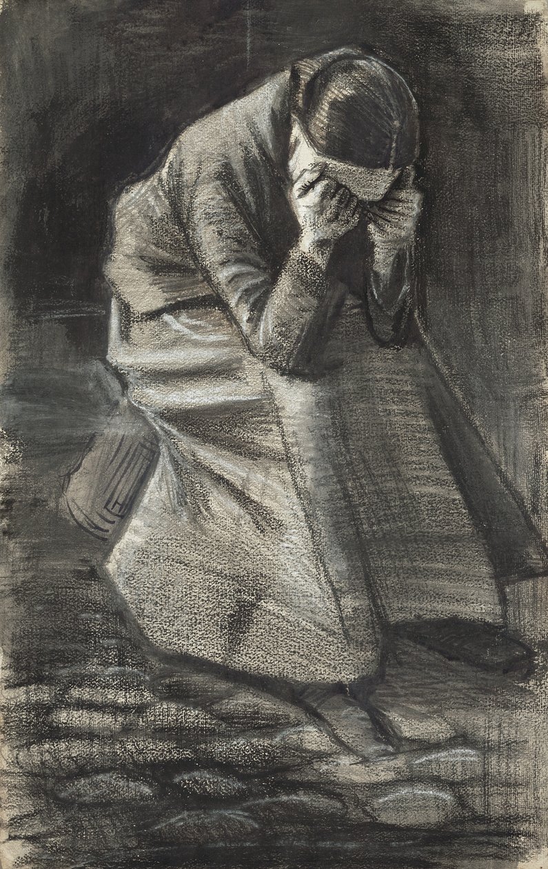 Gråtende kvinne, 1883 av Vincent van Gogh