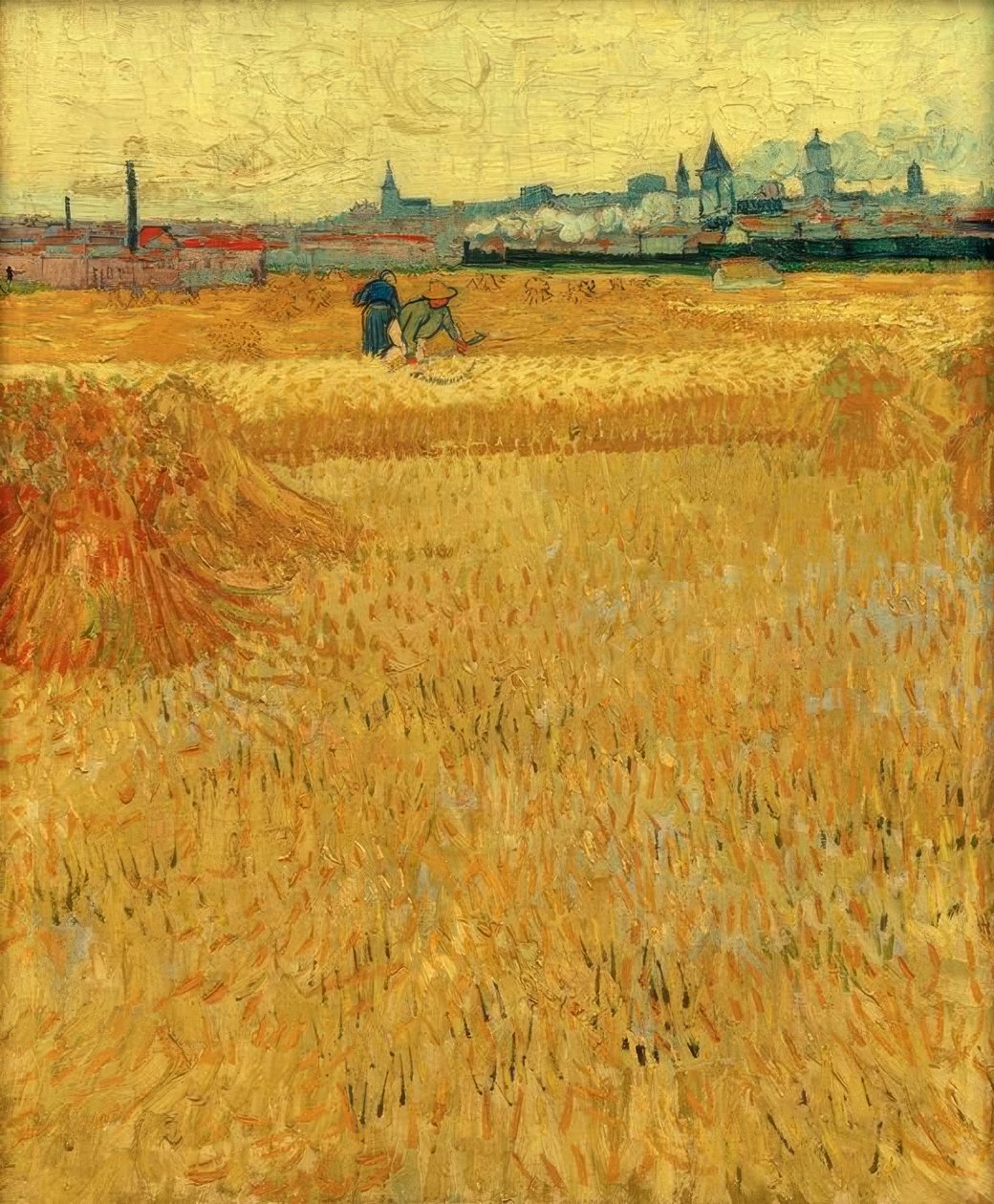 Hveteåker med utsikt over Arles av Vincent van Gogh