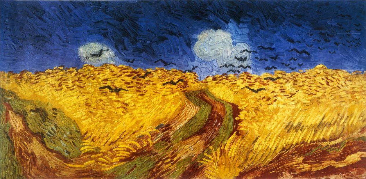 Hveteåker med ravner av Vincent van Gogh