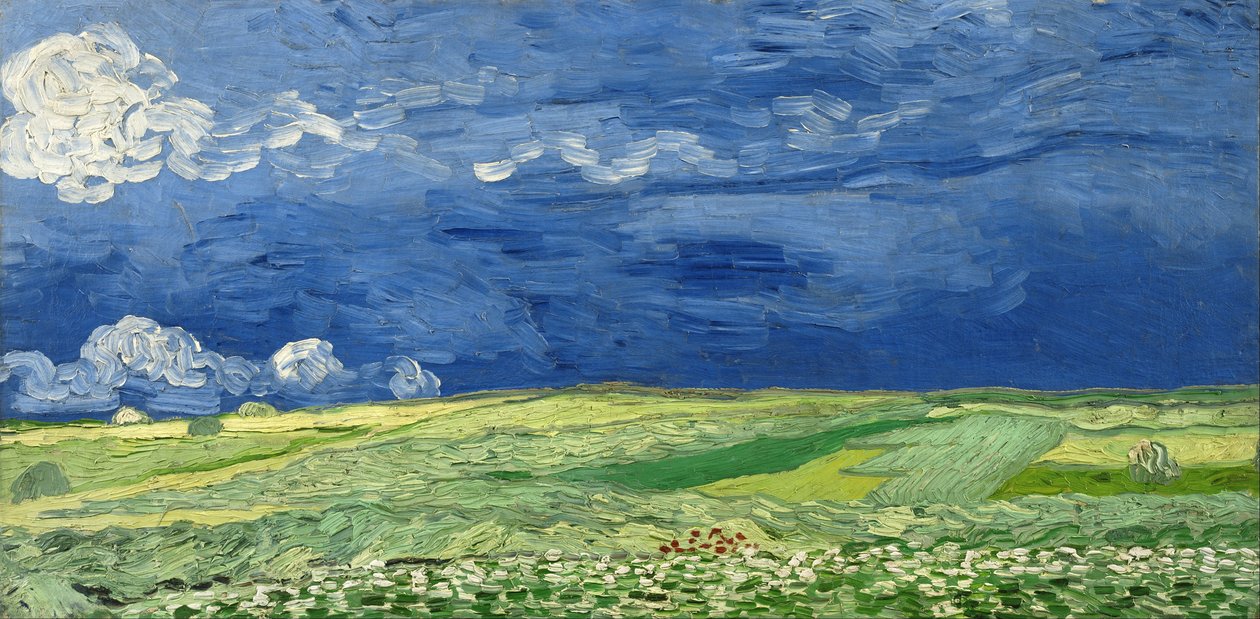 Hveteåker under tordenskyer av Vincent van Gogh