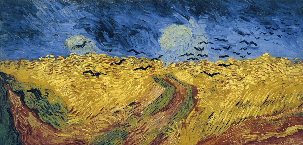 Hvetemark med kråker av Vincent van Gogh