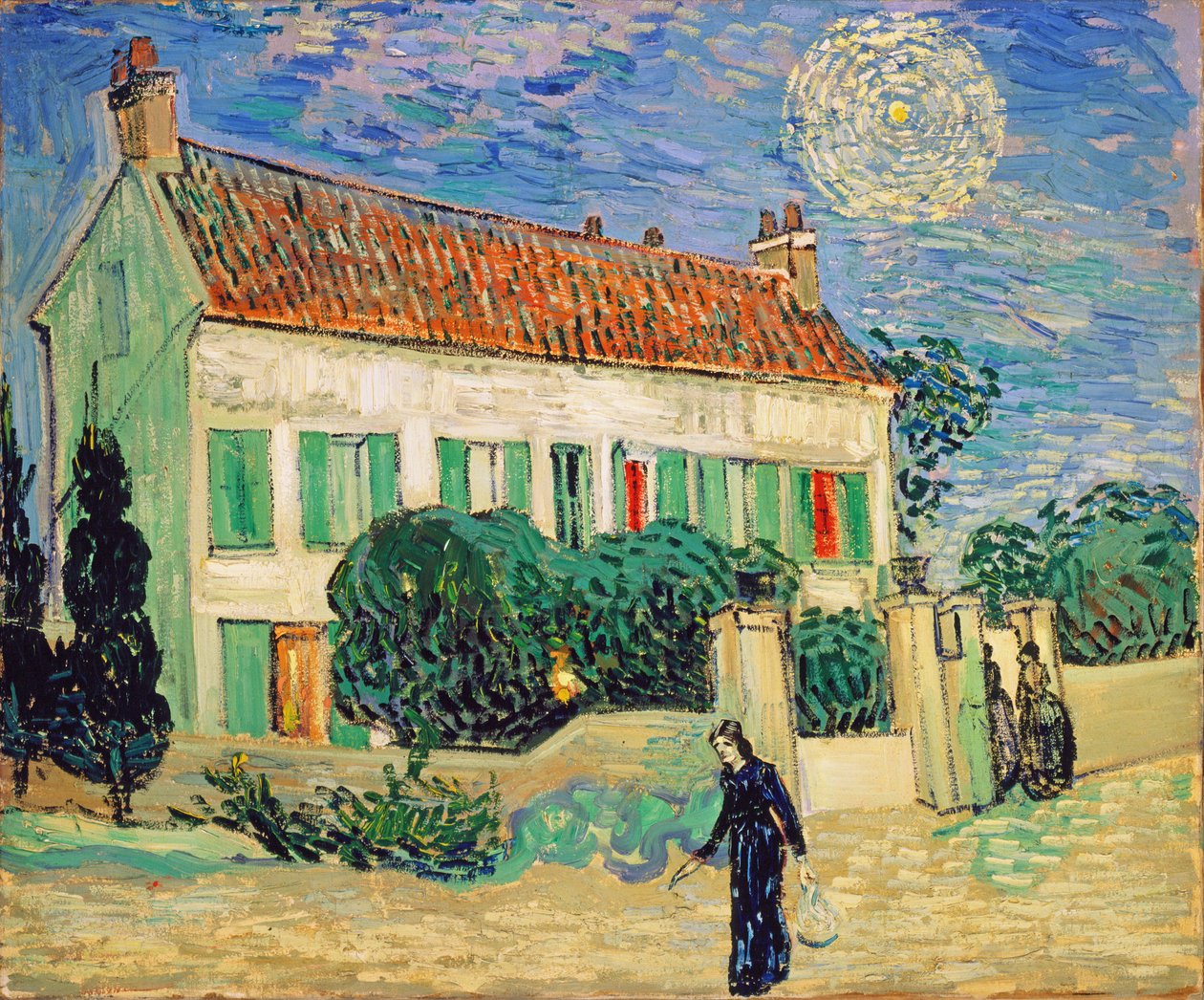Det hvite hus om natten av Vincent van Gogh