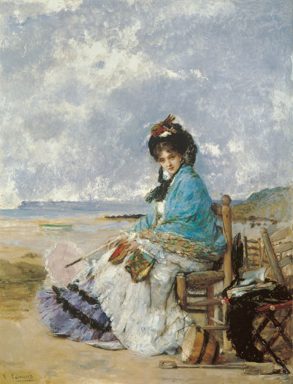 Sommerdager - Palmaroli y Gonzalez, Vicente (1834-1896) - ca 1885 - Olje på tre - 44x32 - Museo Carmen Thyssen, Malaga av Vincente Gonzalez Palmaroli