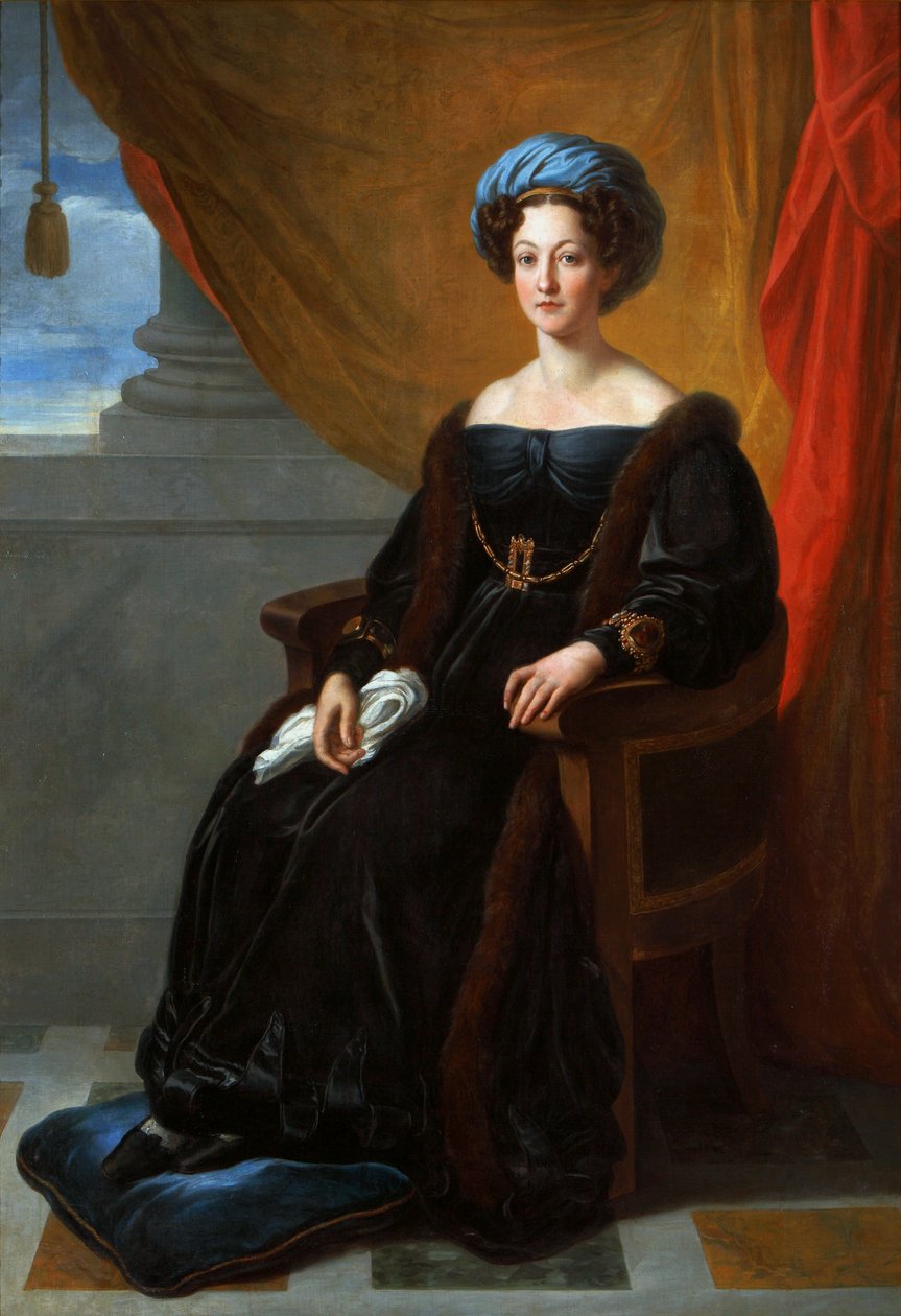 Portrett av Klementyna Ostrowska født Sanguszko. av Vincenzo Camuccini