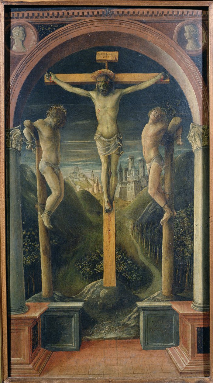 The Three Crosses, 1456 (tempera på panel) av Vincenzo Foppa
