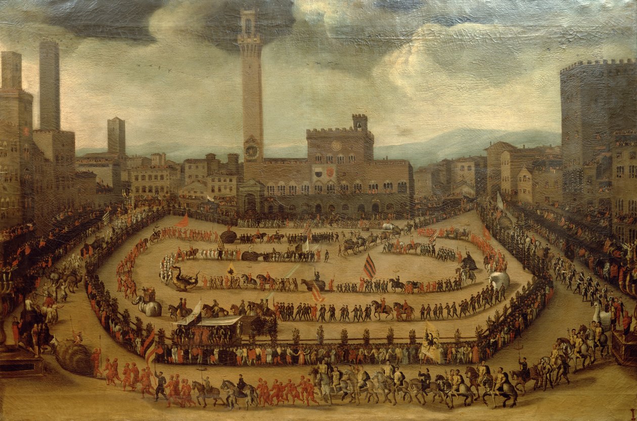 Parade of the Contrade, Siena av Vincenzo Rustici