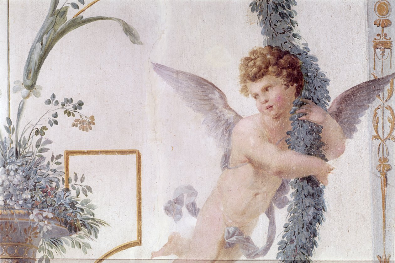 Detalj av dekorasjon fra Pompeian Music Room, 1777-80 av Vincenzo Valdre