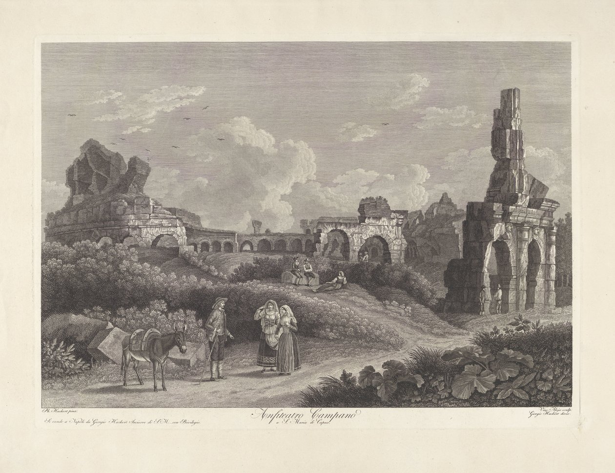 Amfiteateret i Capua Anfiteatro Campano a S. Maria di Capua (tittel på objektet) av Vincenzo Alloja