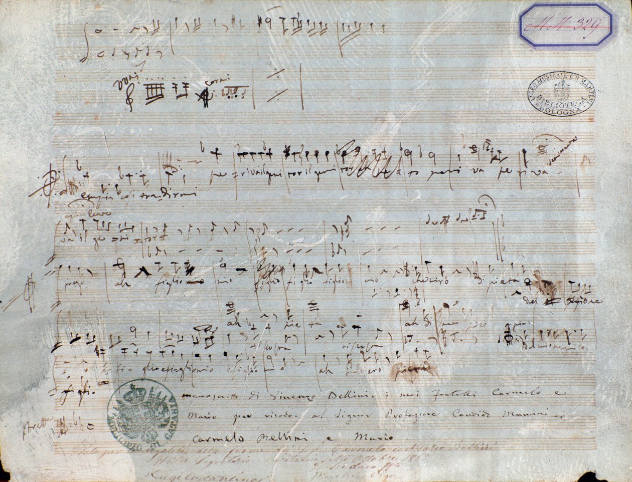 Noter for The pirate, opera av Vincenzo Bellini av Vincenzo Bellini