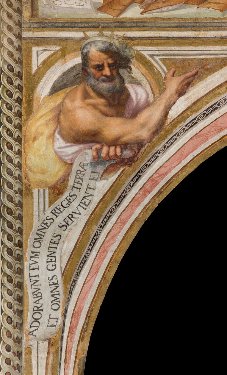 Central Nave, Plume Quinta Nord Campata, Vincenzo Campi 1573, Buste with Prophet av Vincenzo Campi