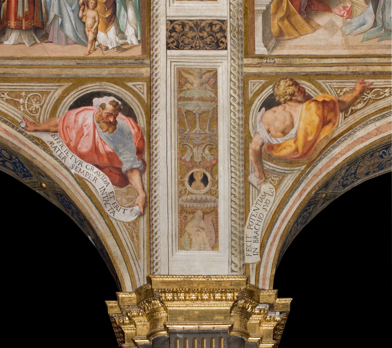 Central Nave, Plume Second and Third Span North, Vincenzo Campi 1573, Busts with Prophets av Vincenzo Campi