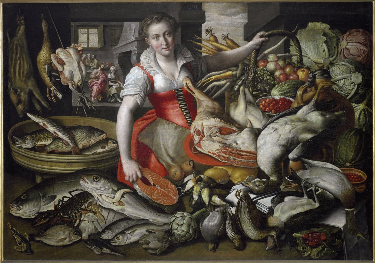 Kristus i huset til Martha og Maria (olje på lerret av Vincenzo Campi