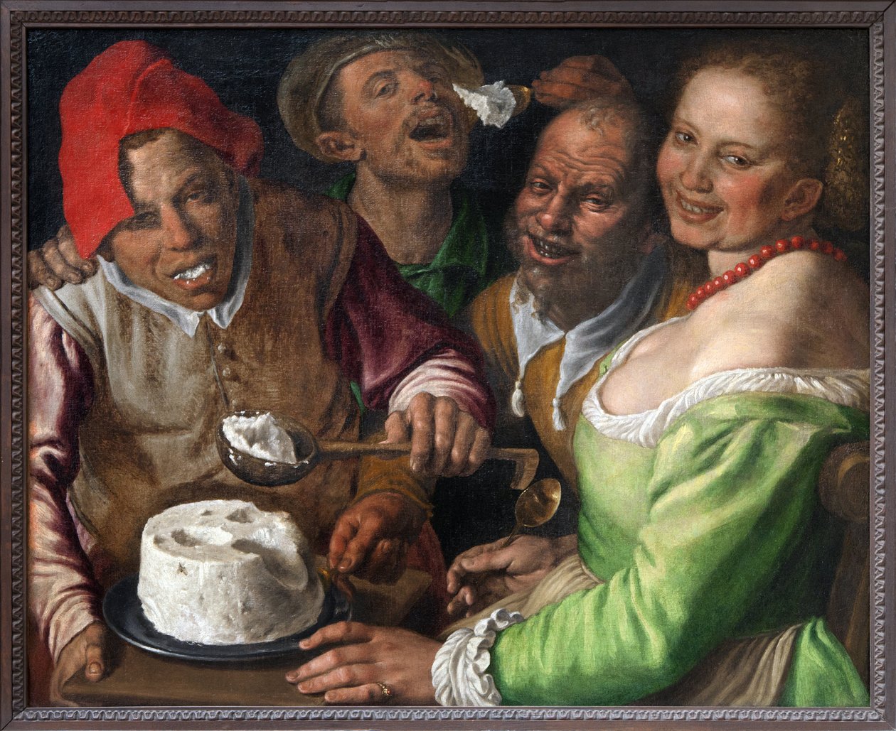 Ricotta Eaters, maleri av Vincenzo Campi (1536-1591). Fotografi, KIM Youngtae, Lyon, Musee des Beaux Arts de Lyon. av Vincenzo Campi