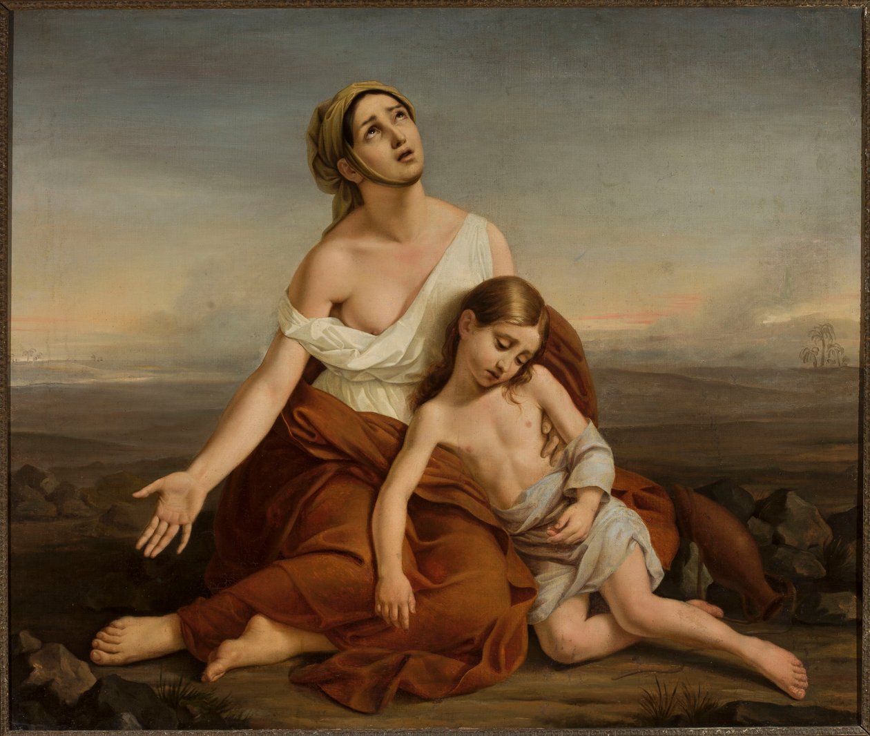 Hagar i ørkenen av Vincenzo Camuccini