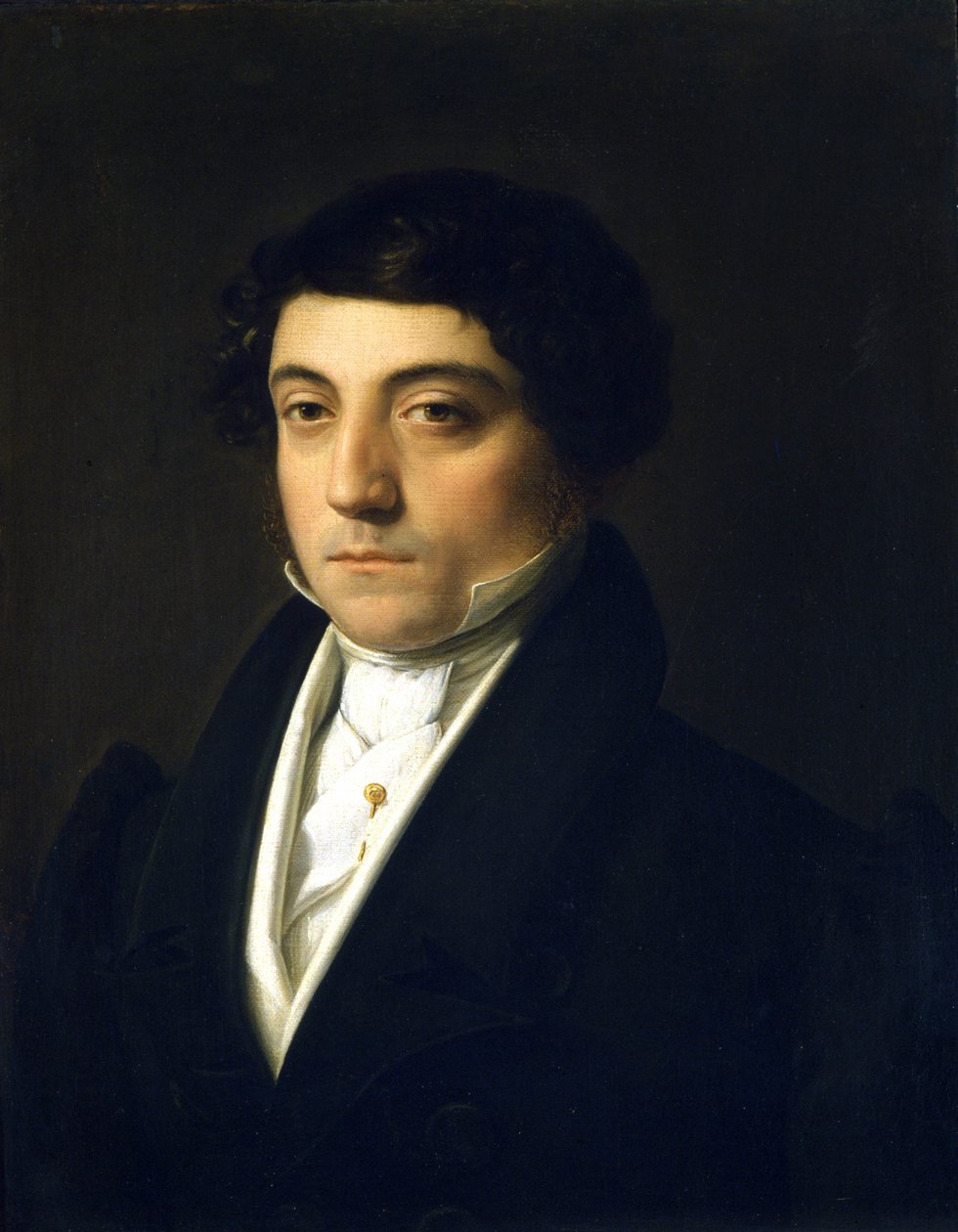Portrett av Gioacchino Rossini (1792-1868) ung - av Vincenzo Camuccini (1771-1844), ca. 1830. Olje på lerret. Størrelse 46; 5 x 37 cm. La Scala teatermuseum, Milano (Musee du theater de la Scala) av Vincenzo Camuccini