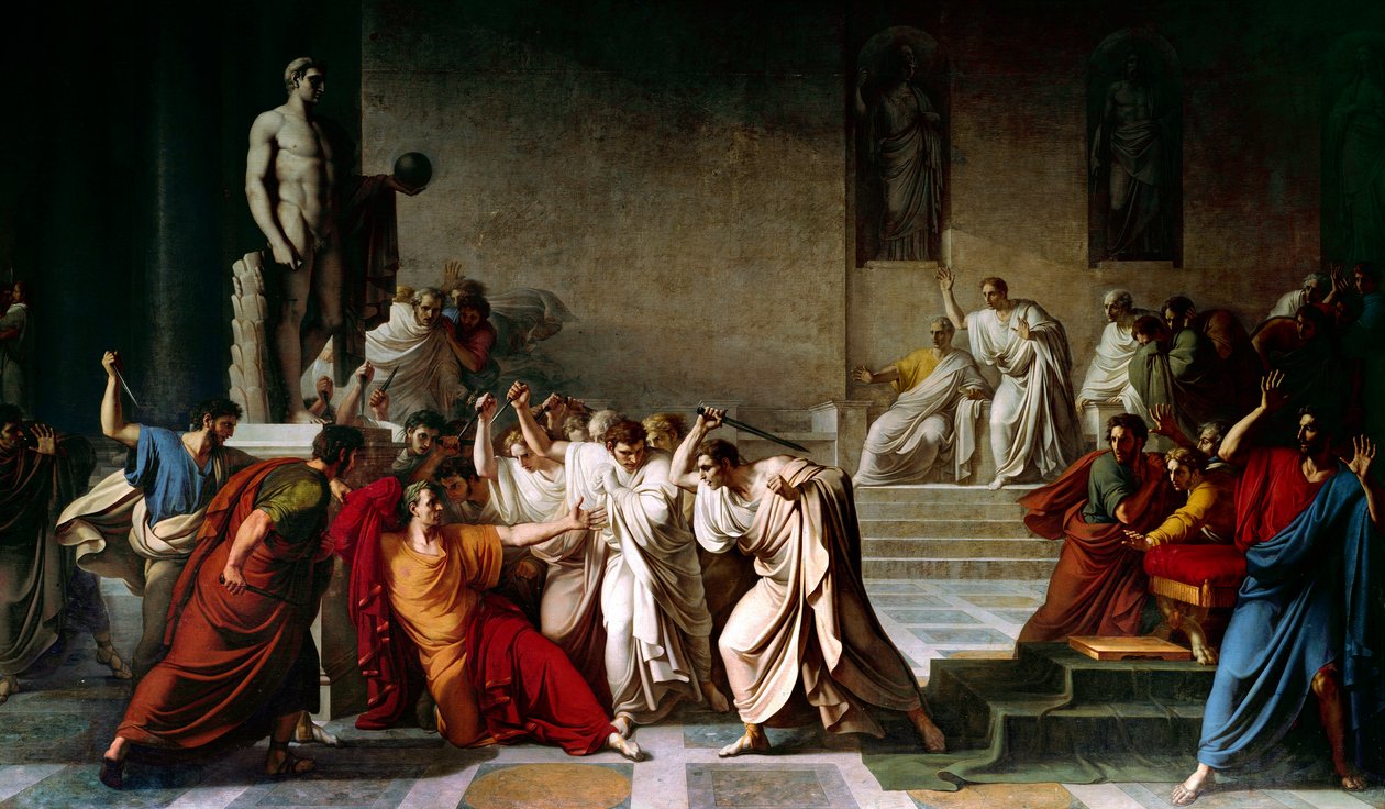 Julius Cæsars død av Vincenzo Camuccini