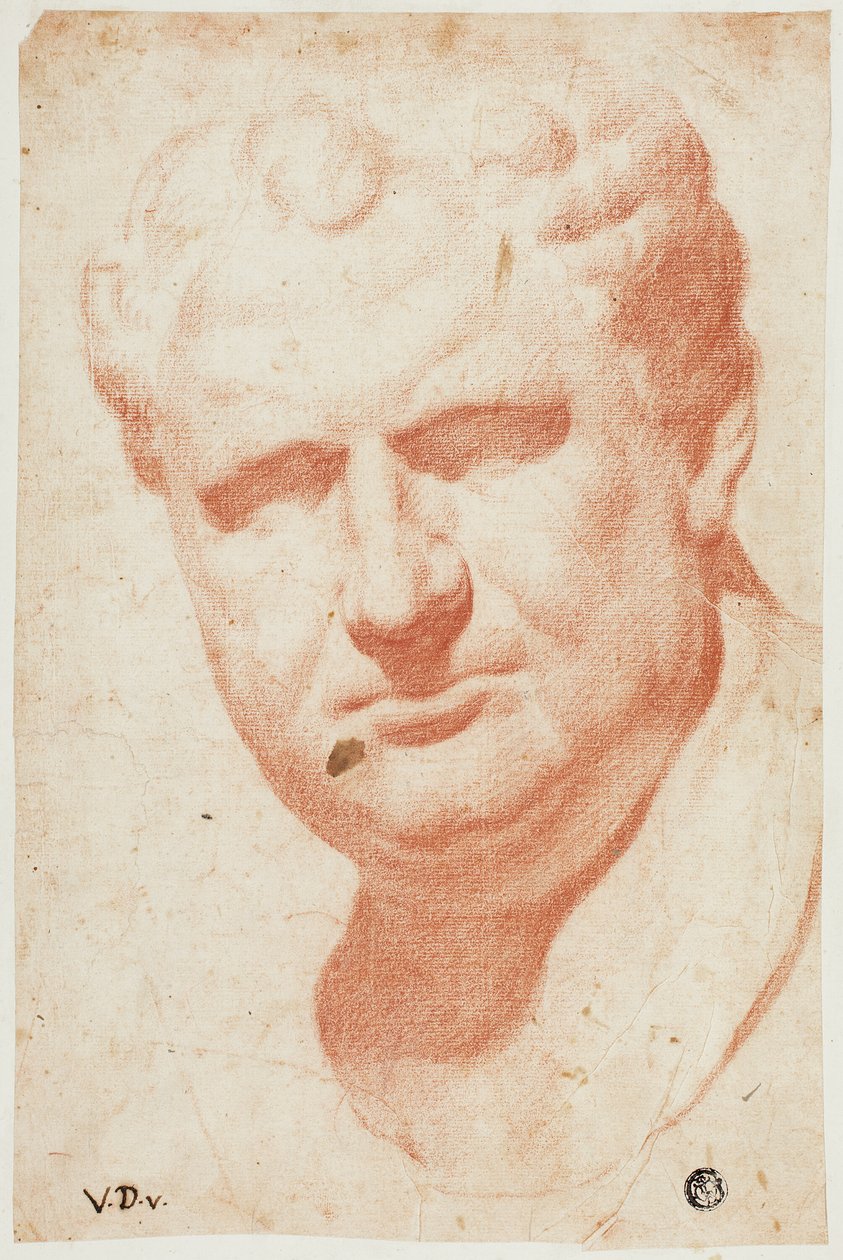 Gammel portrettbyste av Vespasian av Vincenzo Dandini