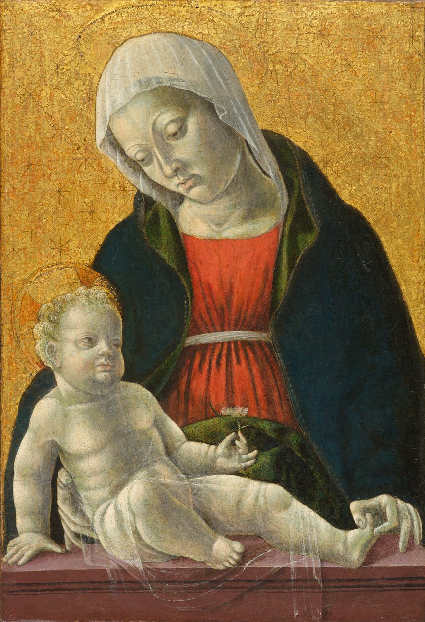 Madonna og barn, ca 1460-1470 (tempera og bladgull på panel) av Vincenzo Foppa