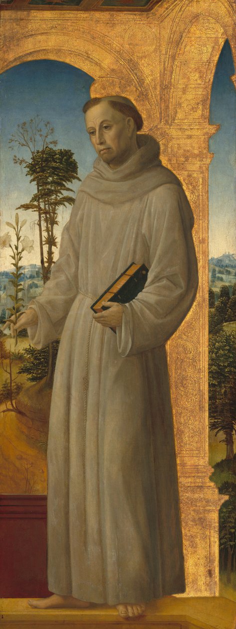 Saint Anthony av Padua, ca. 14951500. av Vincenzo Foppa