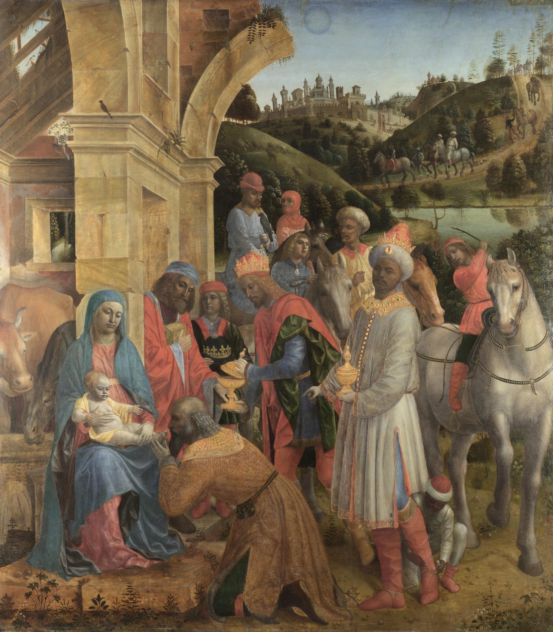 Kongenes tilbedelse, ca. 1500 av Vincenzo Foppa
